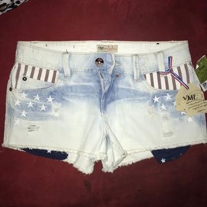 American flag jean shorts 🇺🇸